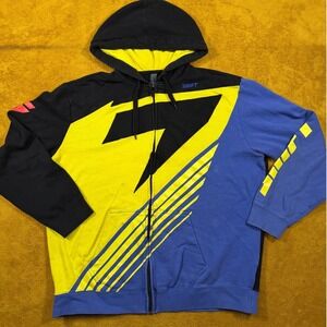 Shift Y2k Racing Hoodie Blue Zip Up xl Y2K Moto Graphic Hoodie